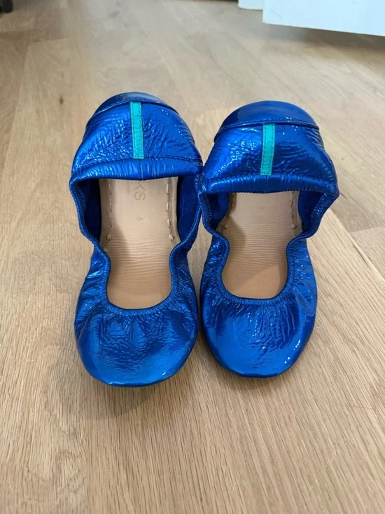 Tieks Sapphire Blue Patent Leather Ballet Flats - Picture 1 of 5
